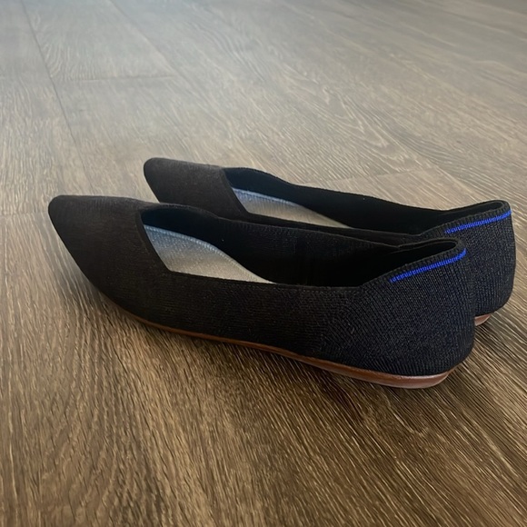 Rothy’s The Point Flats Women’s Size 8.5 Shoes Wool Sustainable Classic Black - Picture 3 of 7
